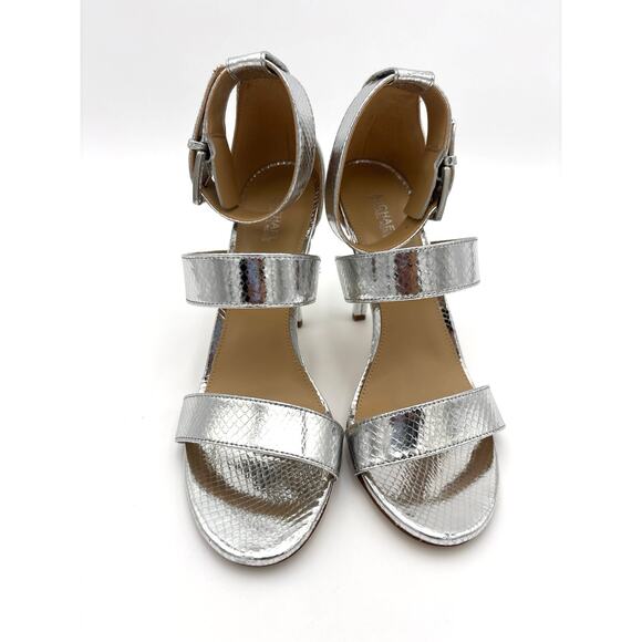 MICHAEL Michael Kors Amal Snakeskin Ankle Strap Sandals Size 8.5 - Picture 3 of 8